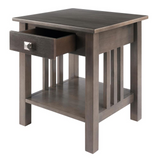 Winsome Wood Stafford End Table Oyster Gray - Classic