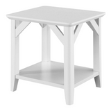 Winston End Table with Shelf White - Rustic