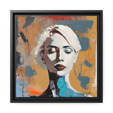 Woman Abstract Portrait - Canvas Wall Art With Frame - WhatYouNeedSales