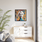 Woman Abstract Portrait - Canvas Wall Art With Frame - WhatYouNeedSales