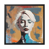 Woman Abstract Portrait - Canvas Wall Art With Frame - WhatYouNeedSales