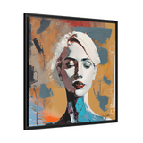 Woman Abstract Portrait - Canvas Wall Art With Frame - WhatYouNeedSales