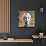 Woman Abstract Portrait - Canvas Wall Art With Frame - WhatYouNeedSales