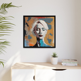 Woman Abstract Portrait - Canvas Wall Art With Frame - WhatYouNeedSales