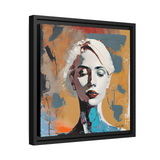 Woman Abstract Portrait - Canvas Wall Art With Frame - WhatYouNeedSales