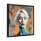 Woman Abstract Portrait - Canvas Wall Art With Frame - WhatYouNeedSales