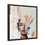 Woman Abstract Portrait Canvas Wall Art With Frame - WhatYouNeedSales