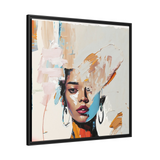 Woman Abstract Portrait Canvas Wall Art With Frame - WhatYouNeedSales