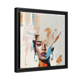 Woman Abstract Portrait Canvas Wall Art With Frame - WhatYouNeedSales