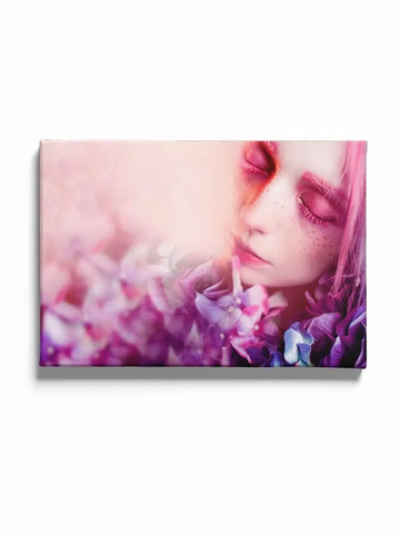 Woman Sleeping On Flowers Canvas -Image by Shutterstock - WhatYouNeedSales