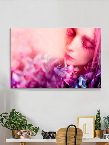 Woman Sleeping On Flowers Canvas -Image by Shutterstock - WhatYouNeedSales