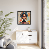 Woman With Turban Portrait Canvas Wall Art With Frame - WhatYouNeedSales