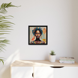 Woman With Turban Portrait Canvas Wall Art With Frame - WhatYouNeedSales