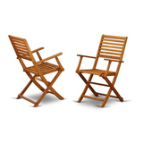 Wooden Patio Set Natural Oil - BSBS5CANA