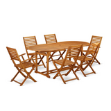 Wooden Patio Set Natural Oil | BSBS72CANA