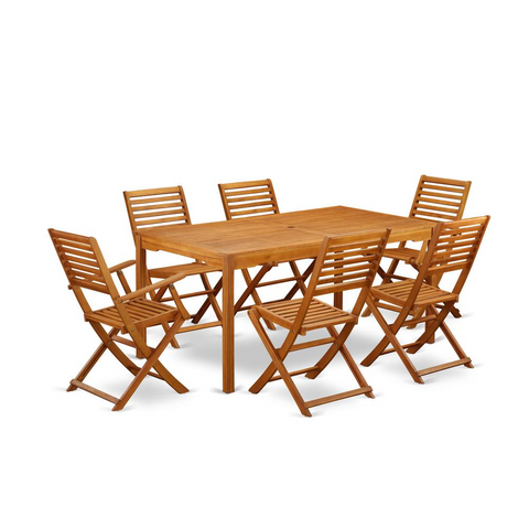 Wooden Patio Set Natural Oil CMBS72CANA