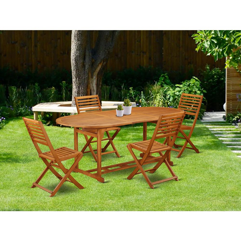 Wooden Patio Set Natural Oil | Outdoor-Furniture Dining Set