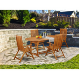 Wooden Patio Set Natural Oil - Outdoor-Furniture Dining Set