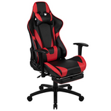 X30 Gaming Chair Racing Office Ergonomic Computer Chair with Fully Reclining Back and Slide-Out Footrest in Red LeatherSoft - WhatYouNeedSales