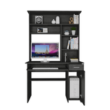 Xalo 180 Computer Desk with Hutch, Keyboard Tray and Drawer - Ember Workspace - WhatYouNeedSales