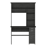 Xalo 180 Computer Desk with Hutch, Keyboard Tray and Drawer - Ember Workspace - WhatYouNeedSales