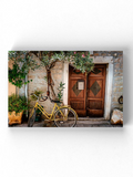 Yellow Bicycle Parked Wrapped Canvas -Image by Shutterstock - WhatYouNeedSales