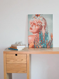 Young Woman With Flowers Canvas -Image by Shutterstock - WhatYouNeedSales