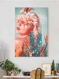 Young Woman With Flowers Canvas -Image by Shutterstock - WhatYouNeedSales