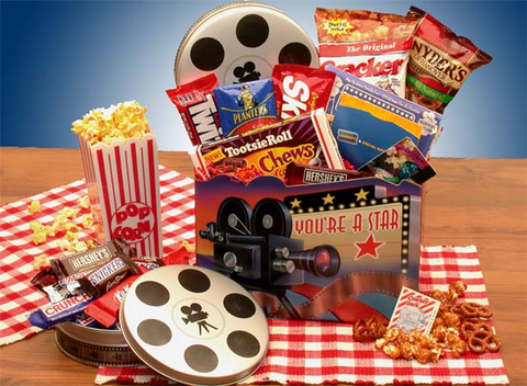 You're a Superstar Movie Gift Box - movie night gift baskets -  movie night - movie night gift baskets for families - WhatYouNeedSales